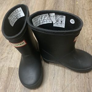 Hunter black toddler rain boots size 4